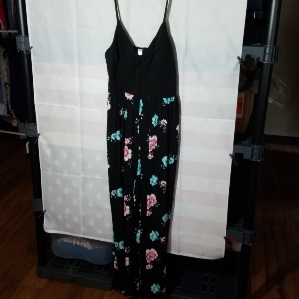 NOBO Tie Front Jumpsuit Black Floral XXXL (21)